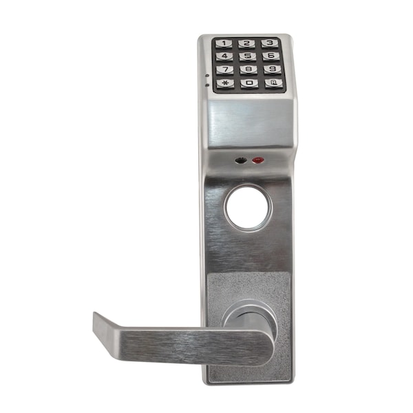 Reversible Classroom Digital Mortise Lock with Straight Lever Satin Chrome Finish
